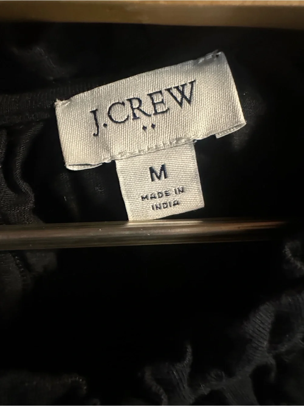 J. Crew Black Smocked-Neck Puff Sleeve Top